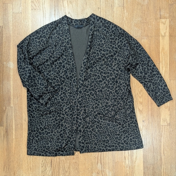 Sanctuary Charcoal Leopard Cardigan - Picture 1 of 7